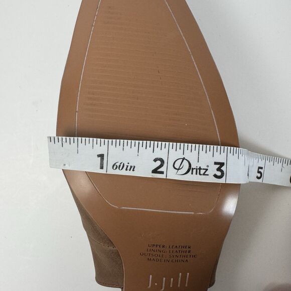 NWOB J.Jill Light Brown Leather Dressy Minimalist Suri Slingback Shoes, Sz. 7 - Picture 10 of 11
